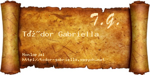 Tódor Gabriella névjegykártya